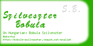 szilveszter bobula business card